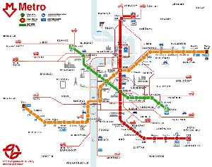 Prague metro schema - Prague subway (underground)